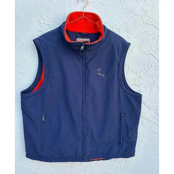 L.L Bean Mens Sleeveless Full Zip Up Insulated Outdoor Vest Blue Sz XL - Picture 1 of 9